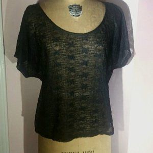 American Eagle Black Lace T-shirt